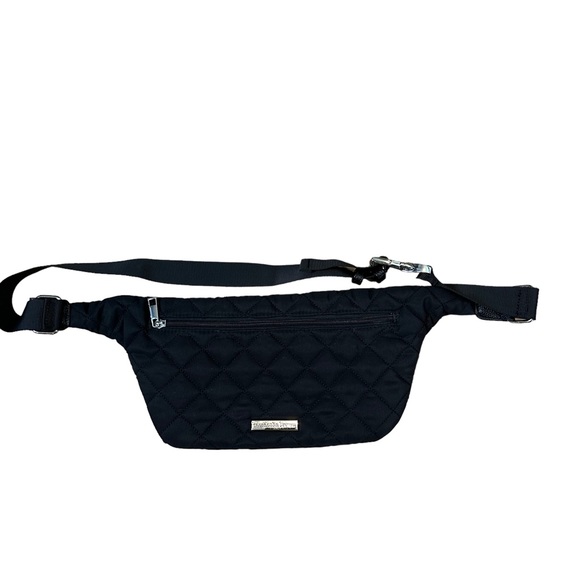 Samantha Brown Waist Belt Bag Travel Zippered Black Purse - Picture 4 of 7